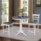 International Concepts Round 36 in Rd Ped Gathering Ht Table, 2 Emily Stools, White/Heather Gray, 36 in W, 36 in L, Wood K05-36RT-27B-S6172-2 - alternate 3